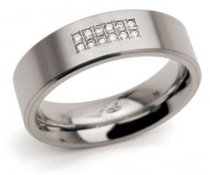 Titánový prsteň s diamantmi